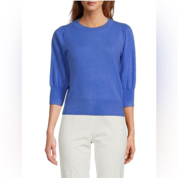 Filoro Sweaters - Filoro Puff Sleeve 100% Cashmere Sweater